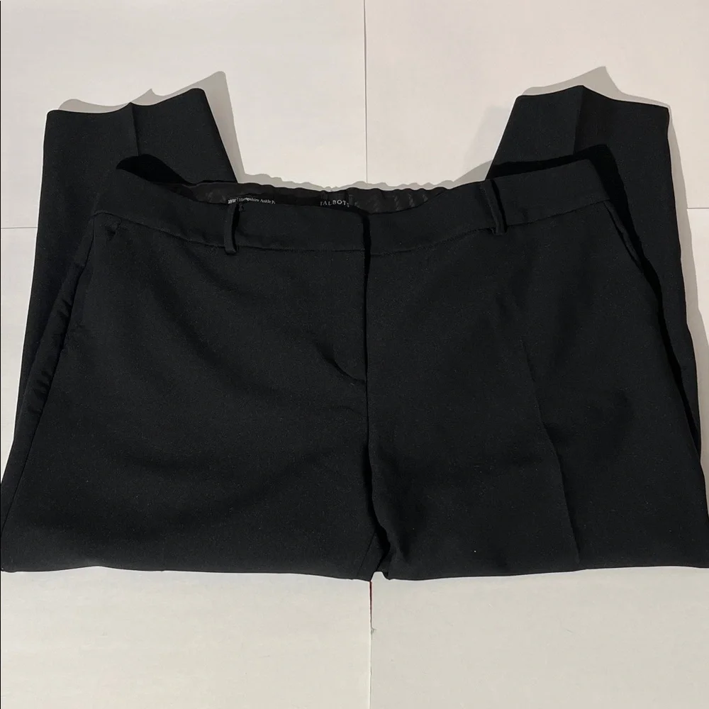Talbots Hampshire Ankle Pant Black Dress Pants Slacks sz 18W Business Casual